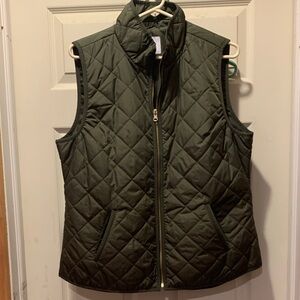 Old Navy Olive Quilted Women's Vest